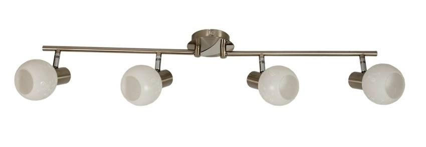 Lampa sufitowa listwa beżowo-szara 4xE14 do salonu AVILA metal-szkło