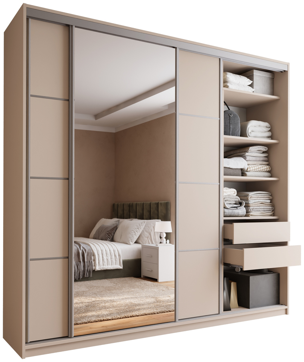 Szafa przesuwna z lustrem do sypialni TOP MAX 250 cm