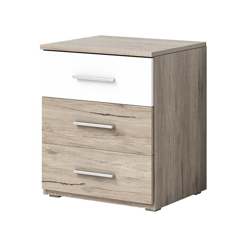 Szafka nocna 46 cm z szufladami san remo jasne BETA