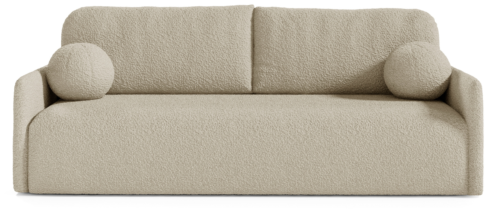 Nowoczesna sofa z funkcją spania boucle trzyosobowa CLOUD