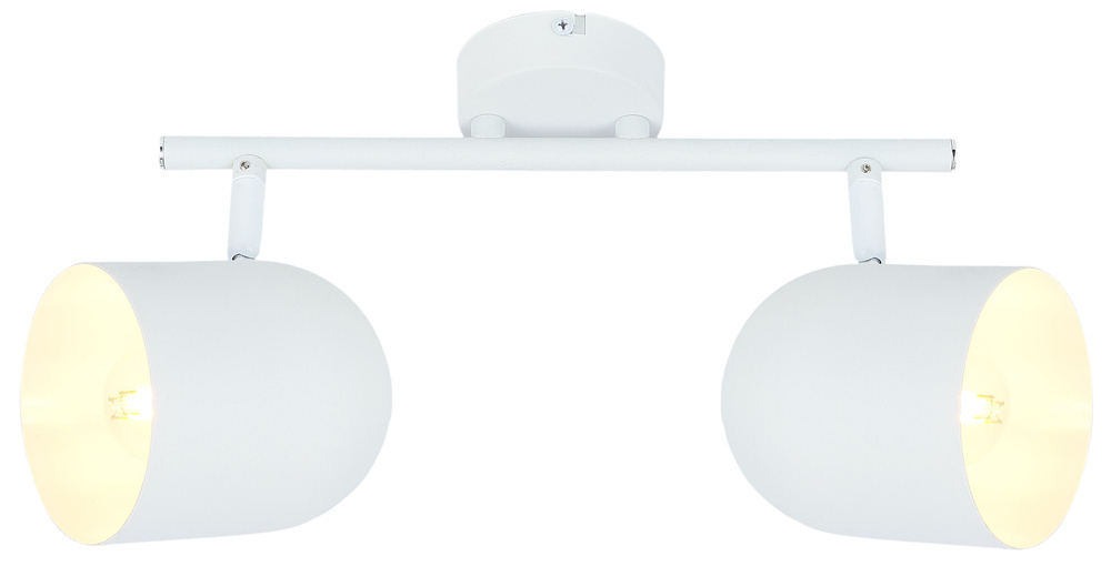 Biała lampa sufitowa listwa 2-punktowa do salonu AZURO metal