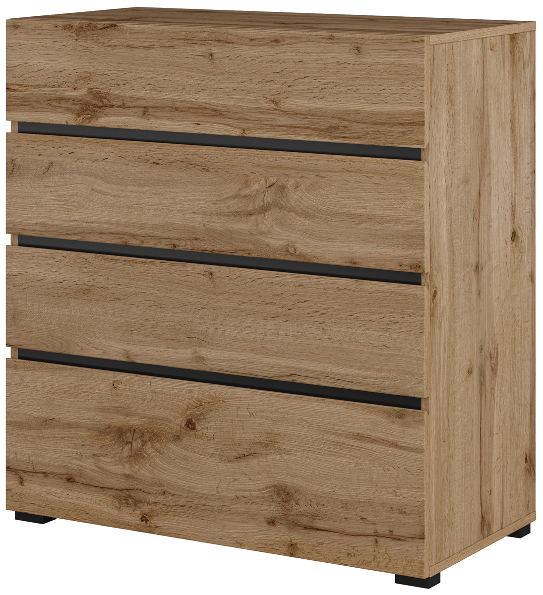 Nowoczesna komoda z szufladami 80 cm CROSS dąb wotan