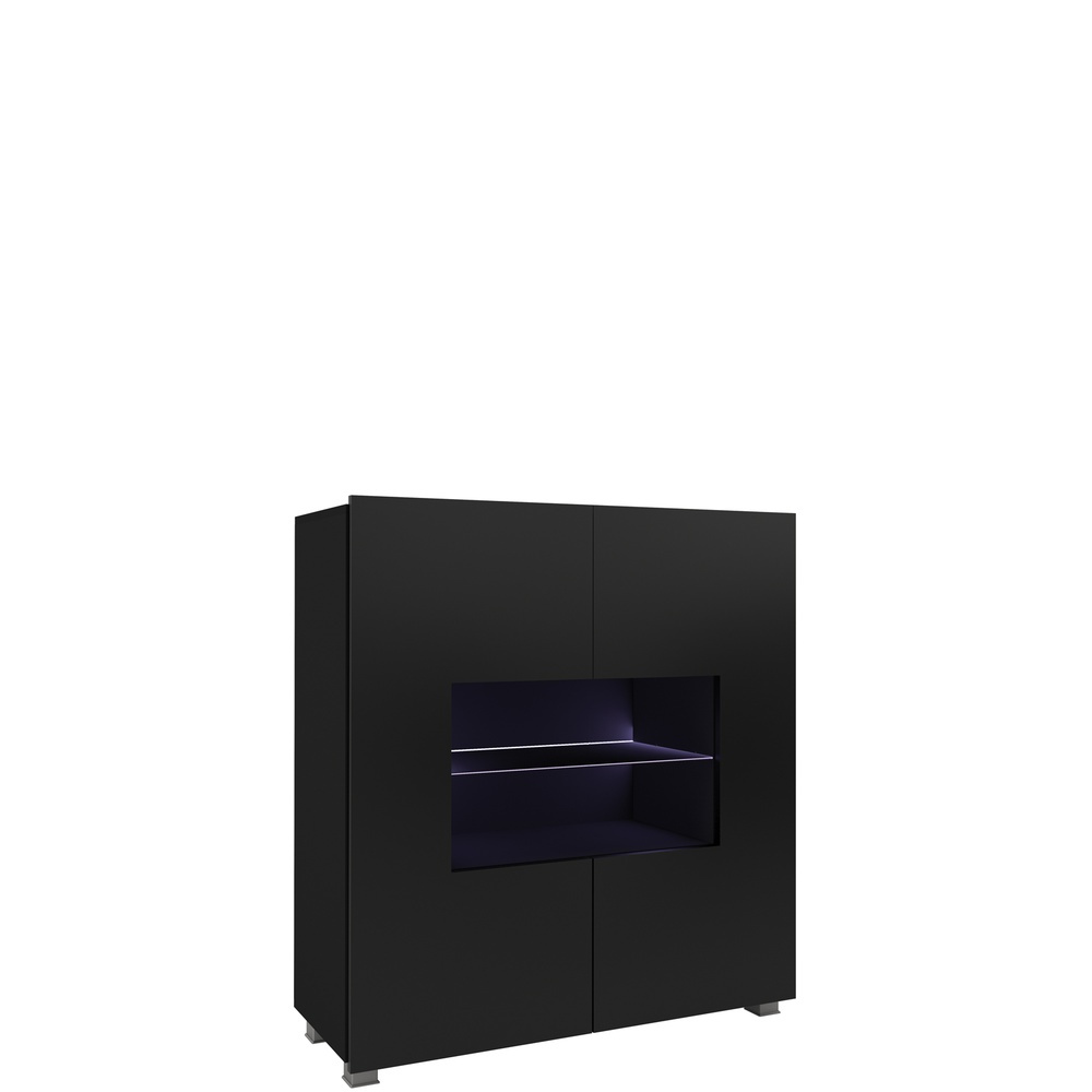Nowoczesna komoda do salonu 100 cm czarny połysk MODERN