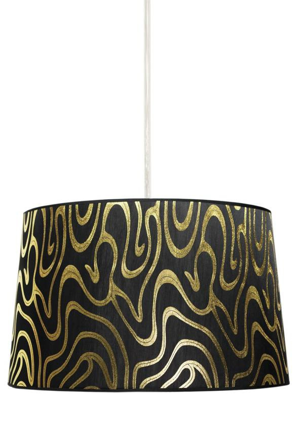 Czarna złota lampa wisząca sufitowa do salonu TIGER 40 cm regulacja wysokości