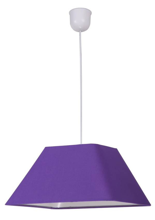 Fioletowa lampa wisząca sufitowa z regulacją wysokości do salonu ROBIN