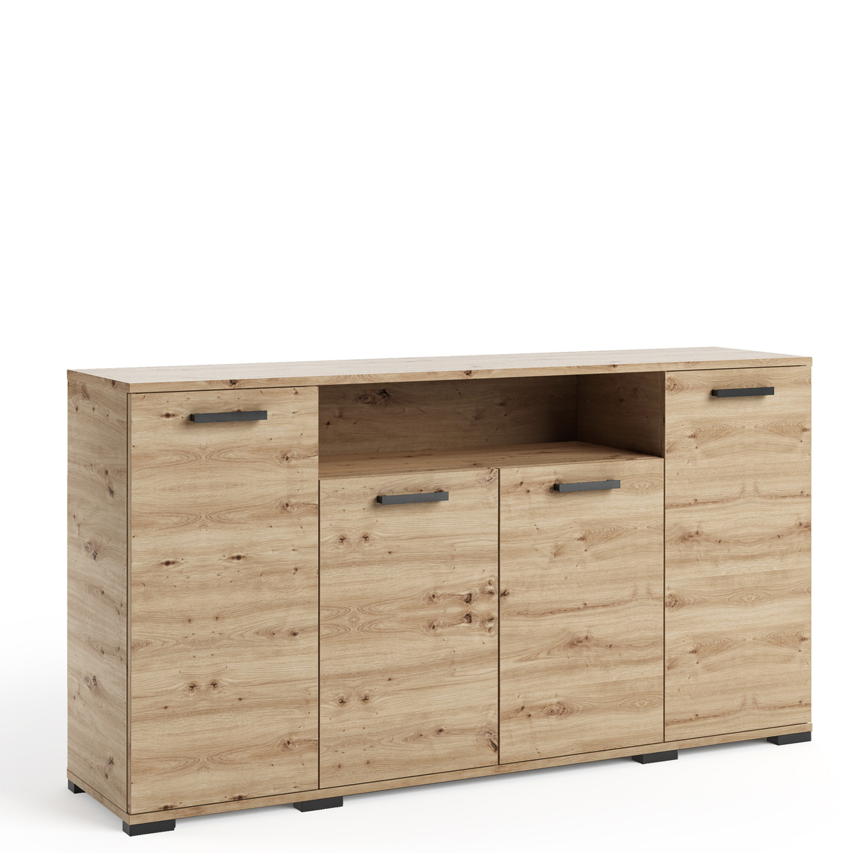 Komoda 160 cm do salonu czterodrzwiowa FIORA dąb artisan