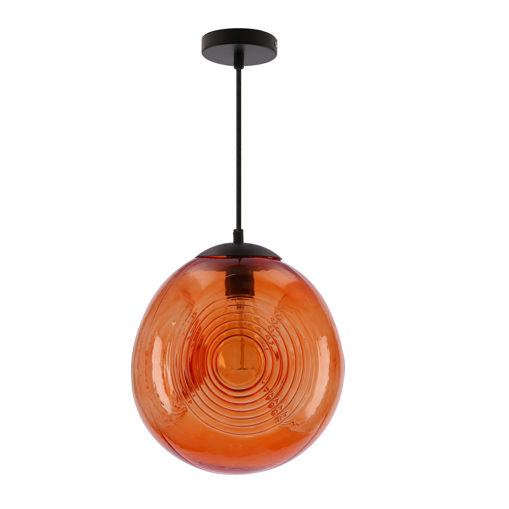 Pomarańczowa lampa wisząca sufitowa do jadalni CLUB 1 punkt światła