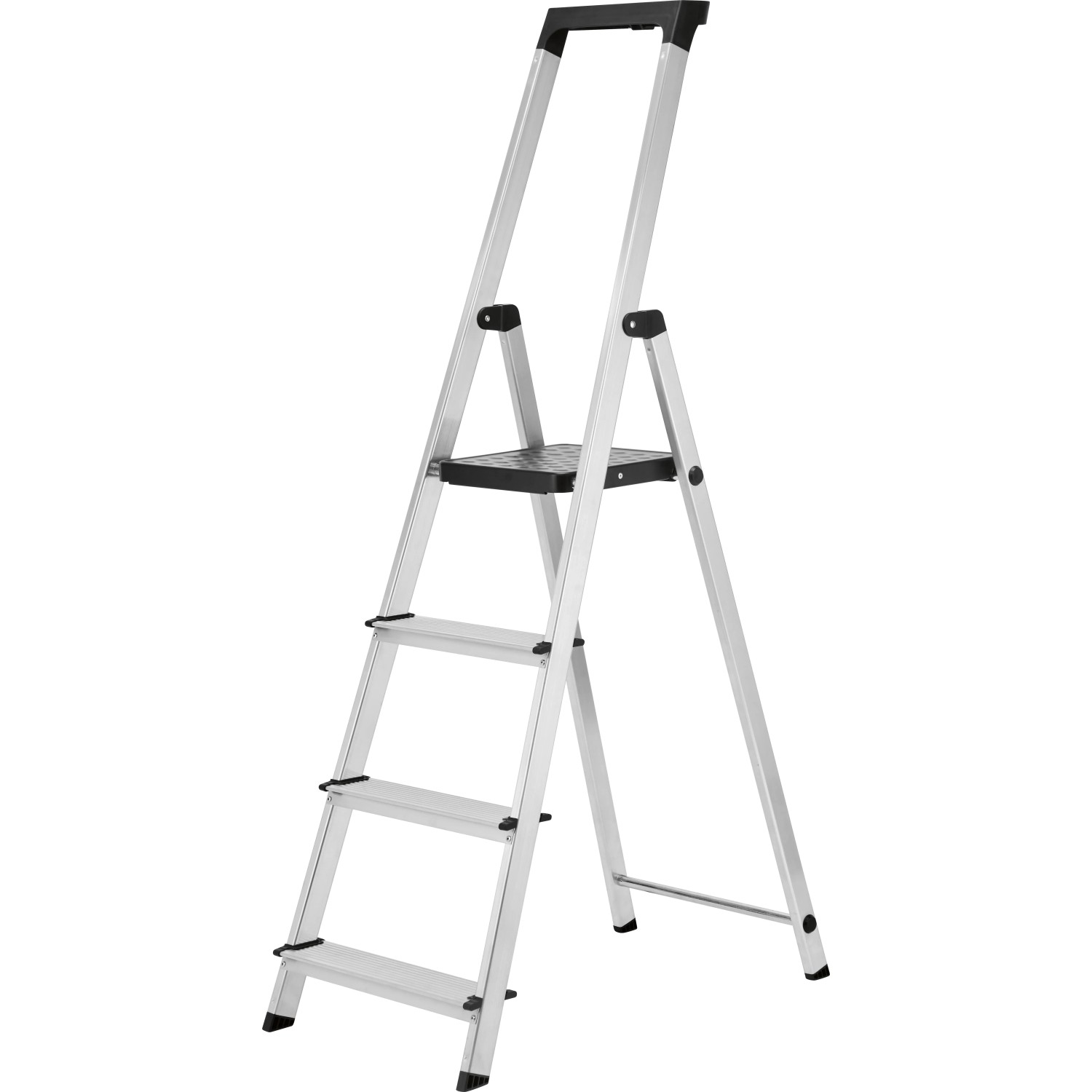 Drabina domowa składana 4-stopniowa 150kg 40 x 72 x 146 cm aluminium