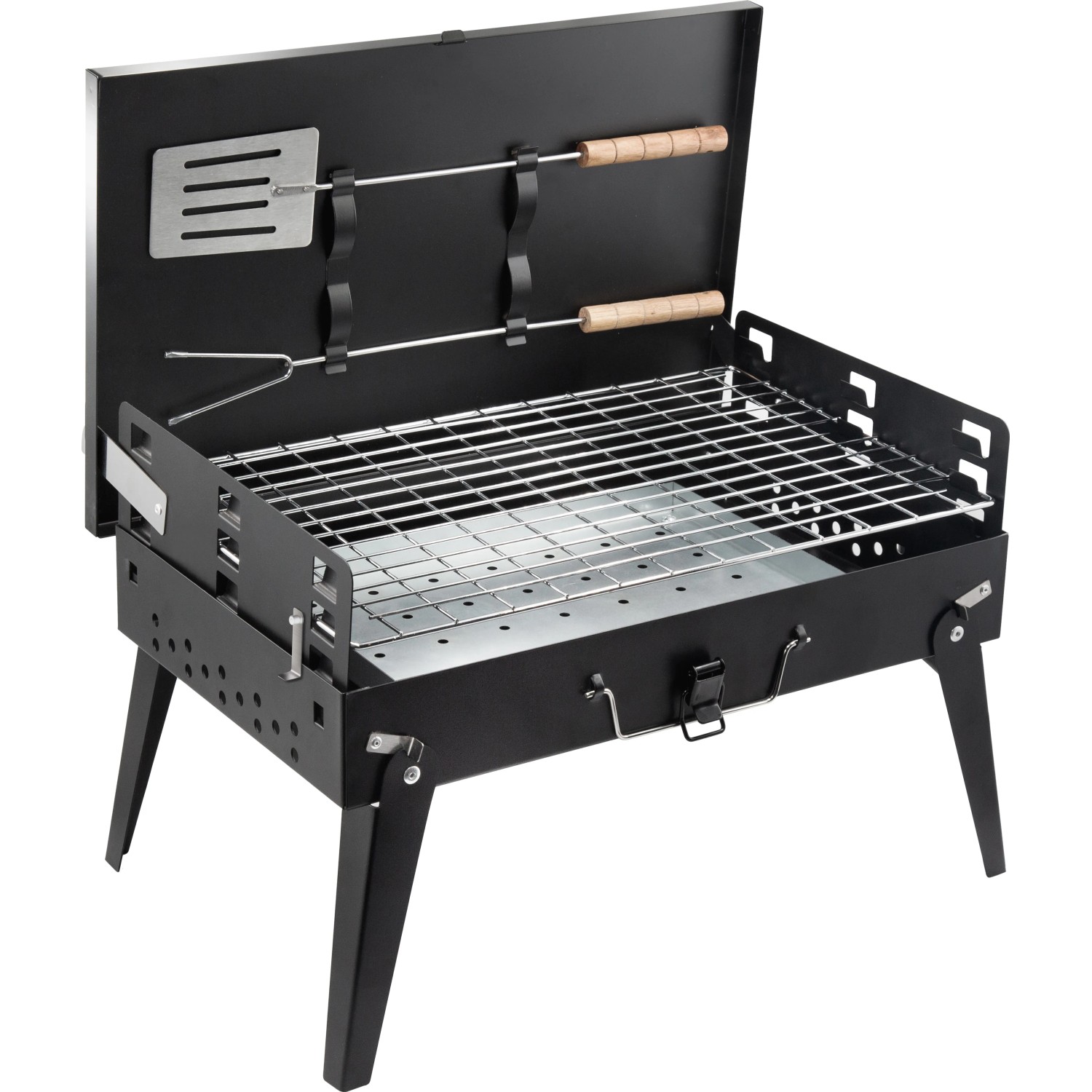 Grill węglowy przenośny składany