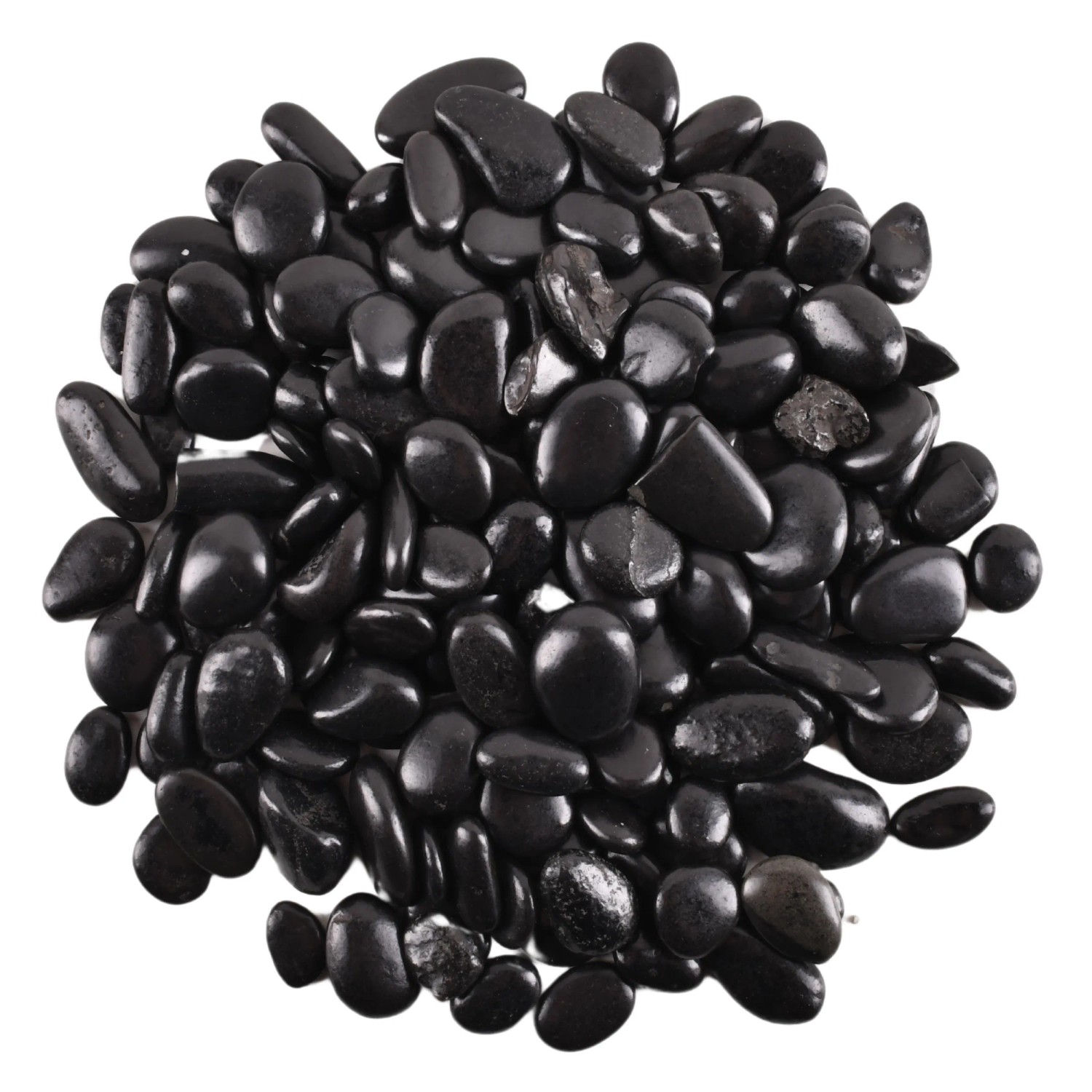 Kamienie dekoracyjne rzeczne czarne 8-12 mm - 900 g