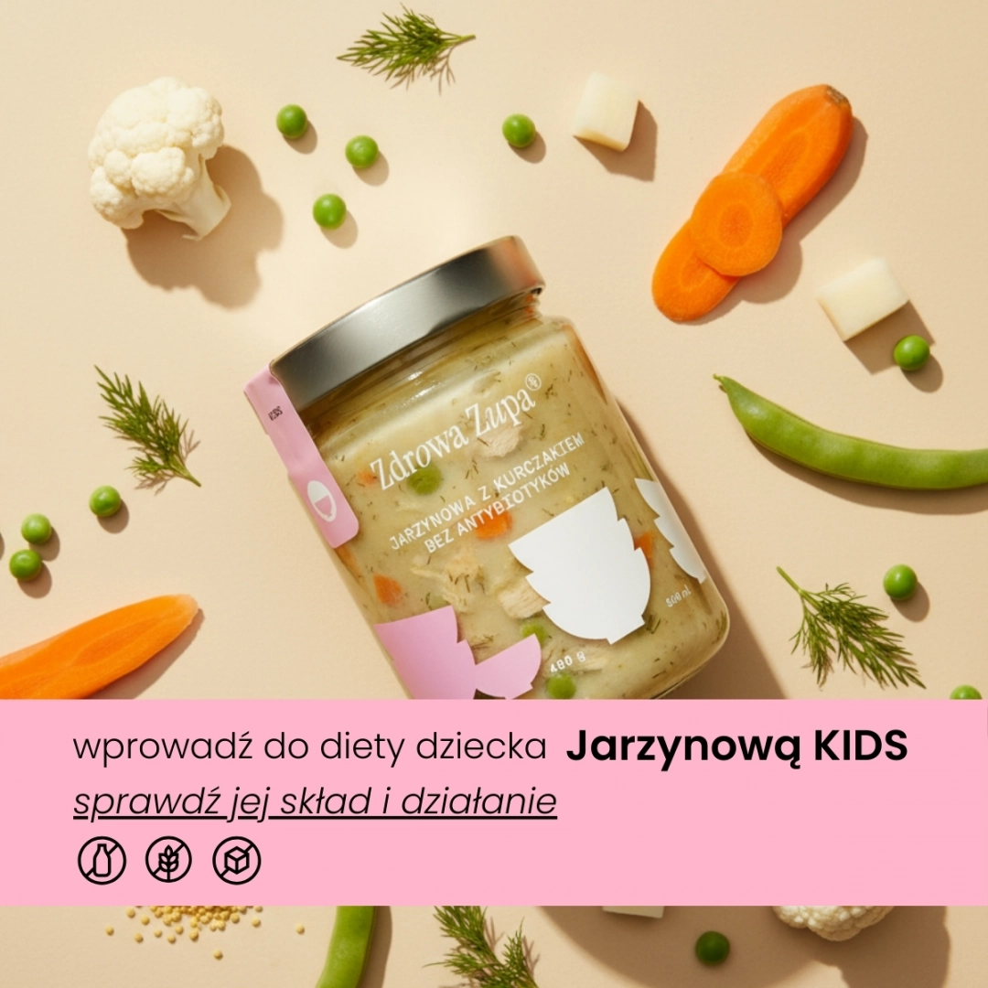 Jarzynowa z kurczakiem bez antybiotyków (bez glutenu, bez laktozy, niska zawartość sodu, czysty skład 540 ml, do lodówki)