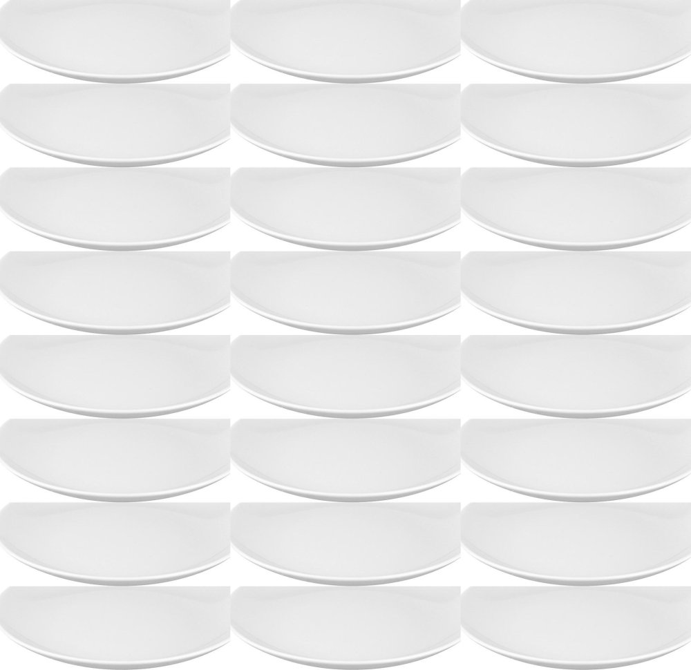 24x Talerz deserowy MariaPaula Moderna, 20.5cm, porcelana, biały