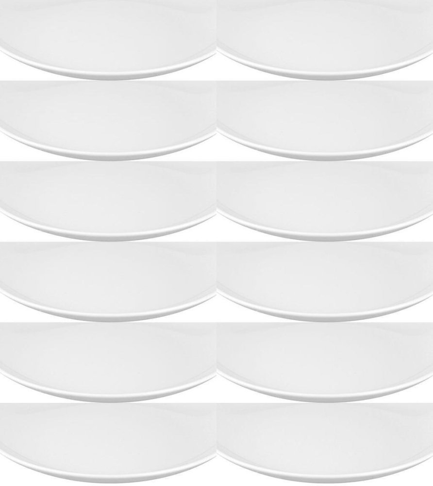 12x Talerz deserowy MariaPaula Moderna, 16.5cm, porcelana, biały