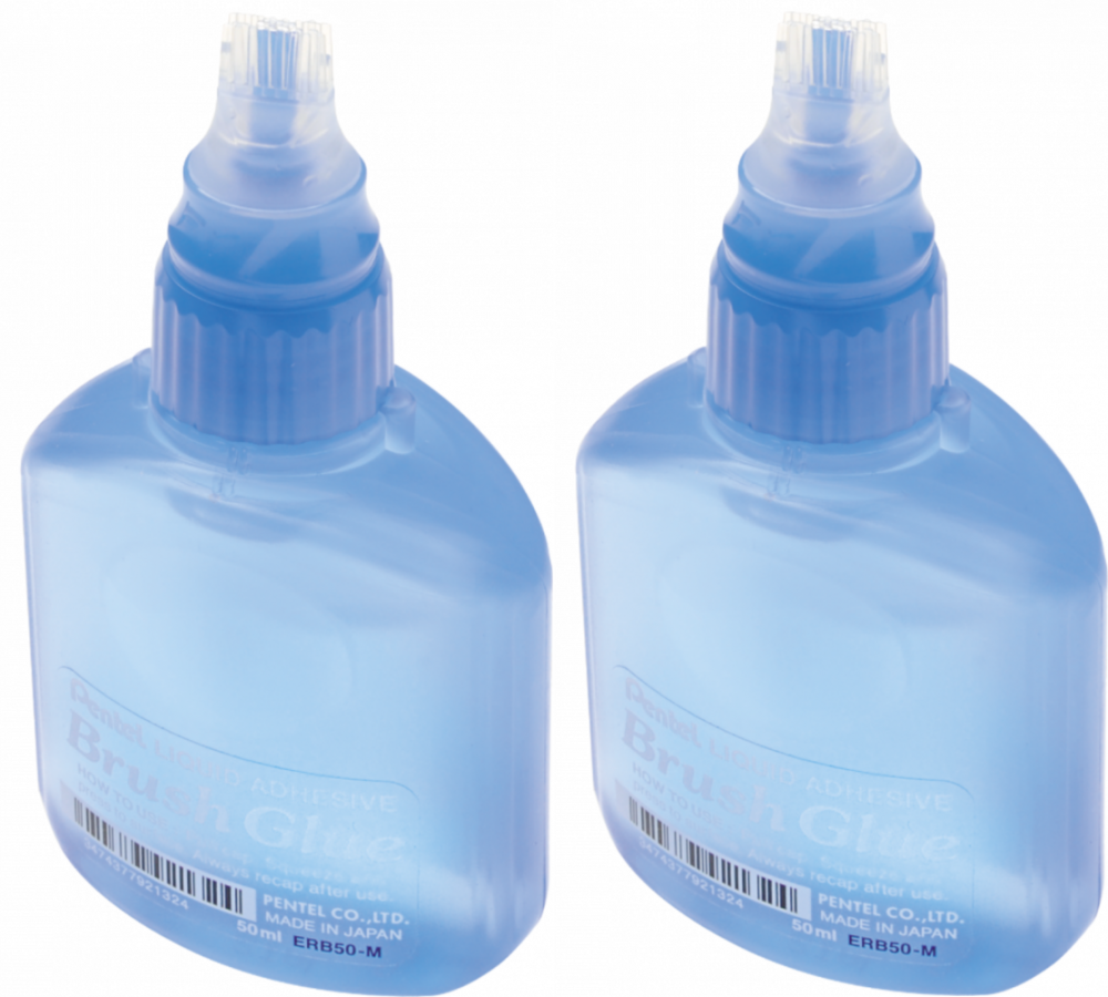 2x klej z pędzelkiem Pentel ERB50, w płynie, 50ml
