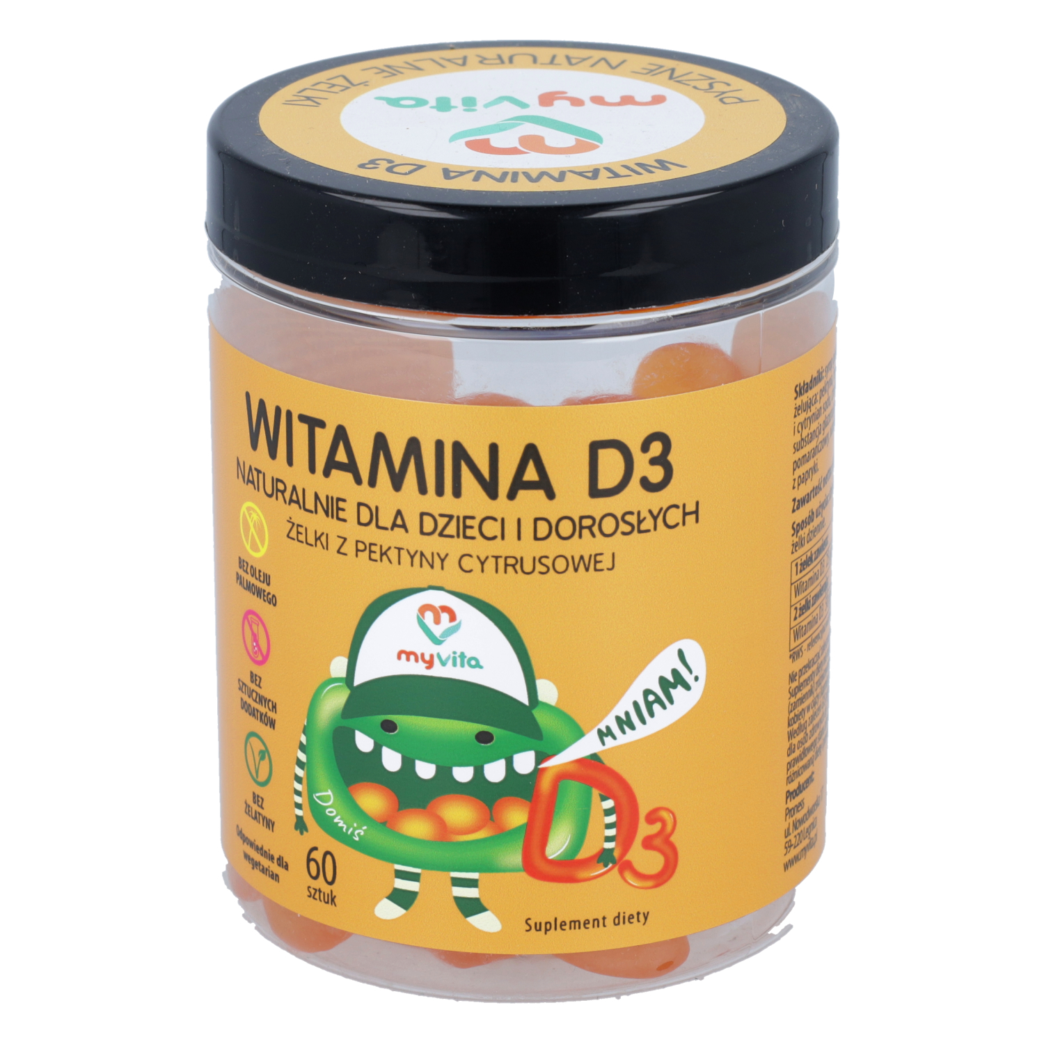 Myvita witamina d3 dla dzieci i dorosłych, 60 żelek