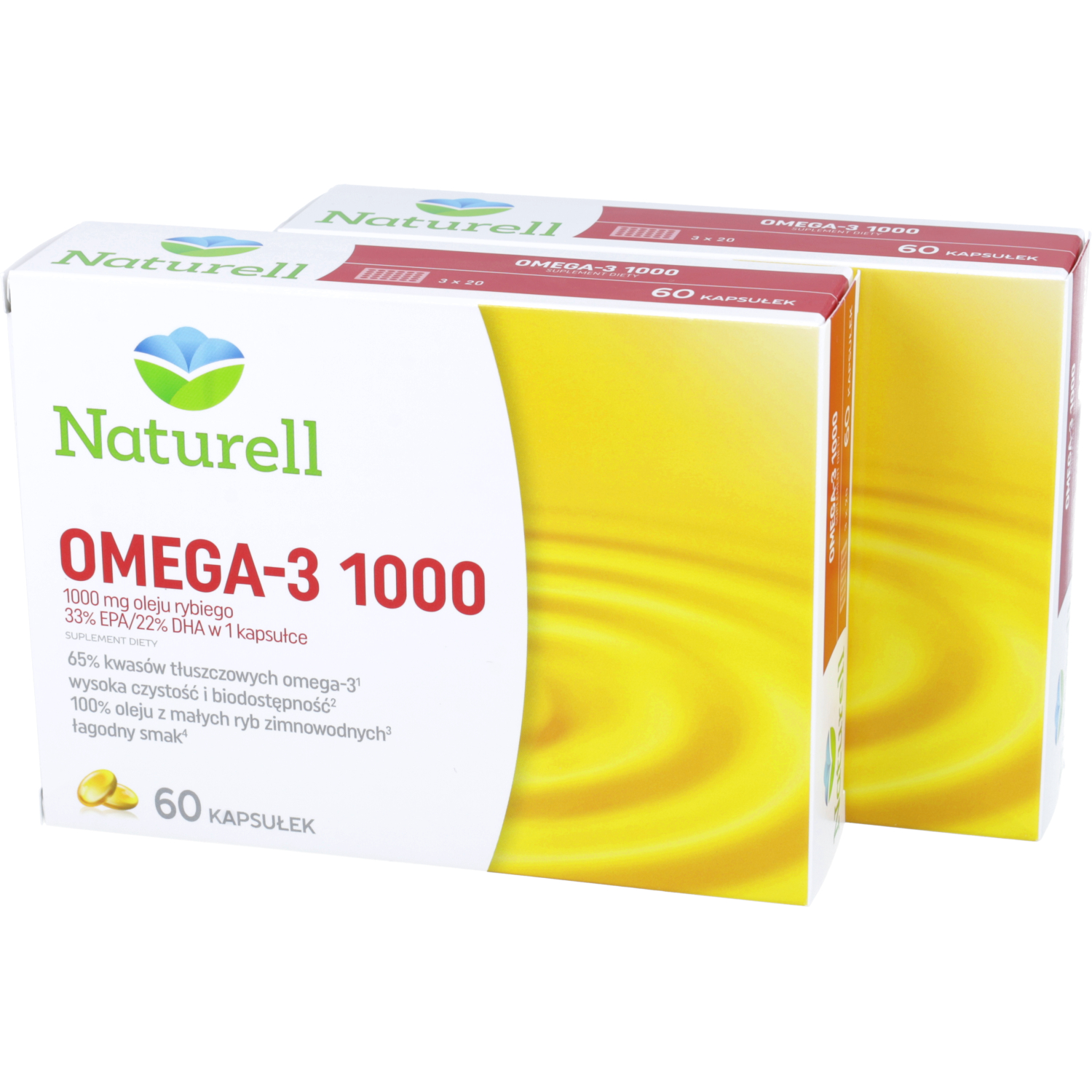 Zestaw: 2 x naturell omega-3 1000, 60 kapsułek