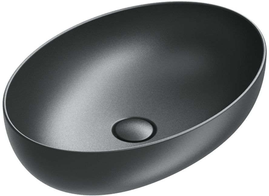 Catalano Sfera umywalka 60x42 cm owalna nablatowa czarna 0522600022