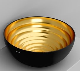 Ceramica Dolomite MOVE umywalka 44 cm okrągła nablatowa czarna D3107NO