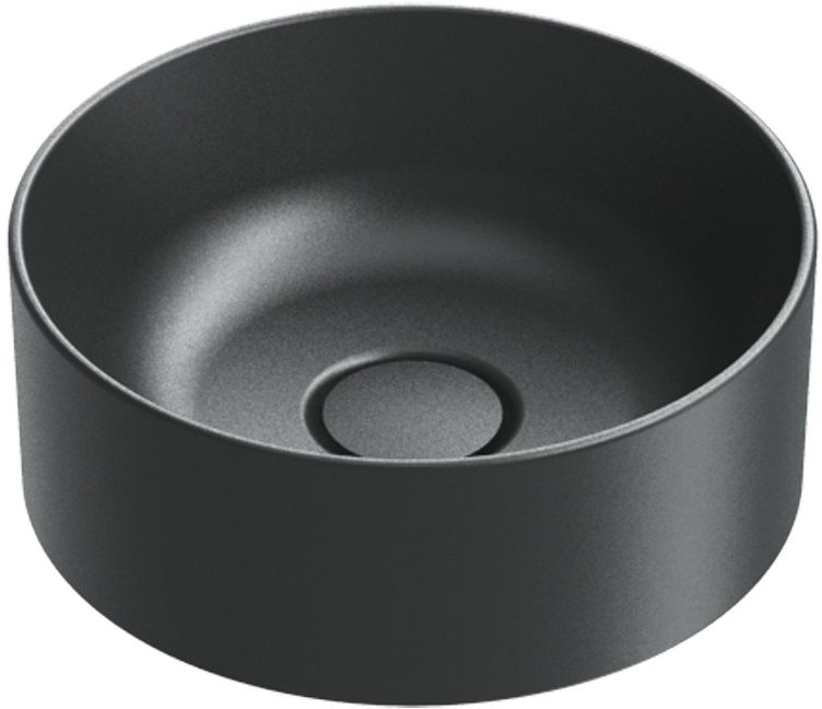 Catalano Zero umywalka 32 cm okrągła nablatowa czarna 0122320022