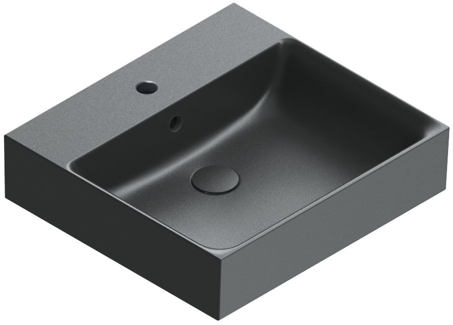 Catalano Premium umywalka 50x47 cm prostokątna nablatowa czarna 0220500022