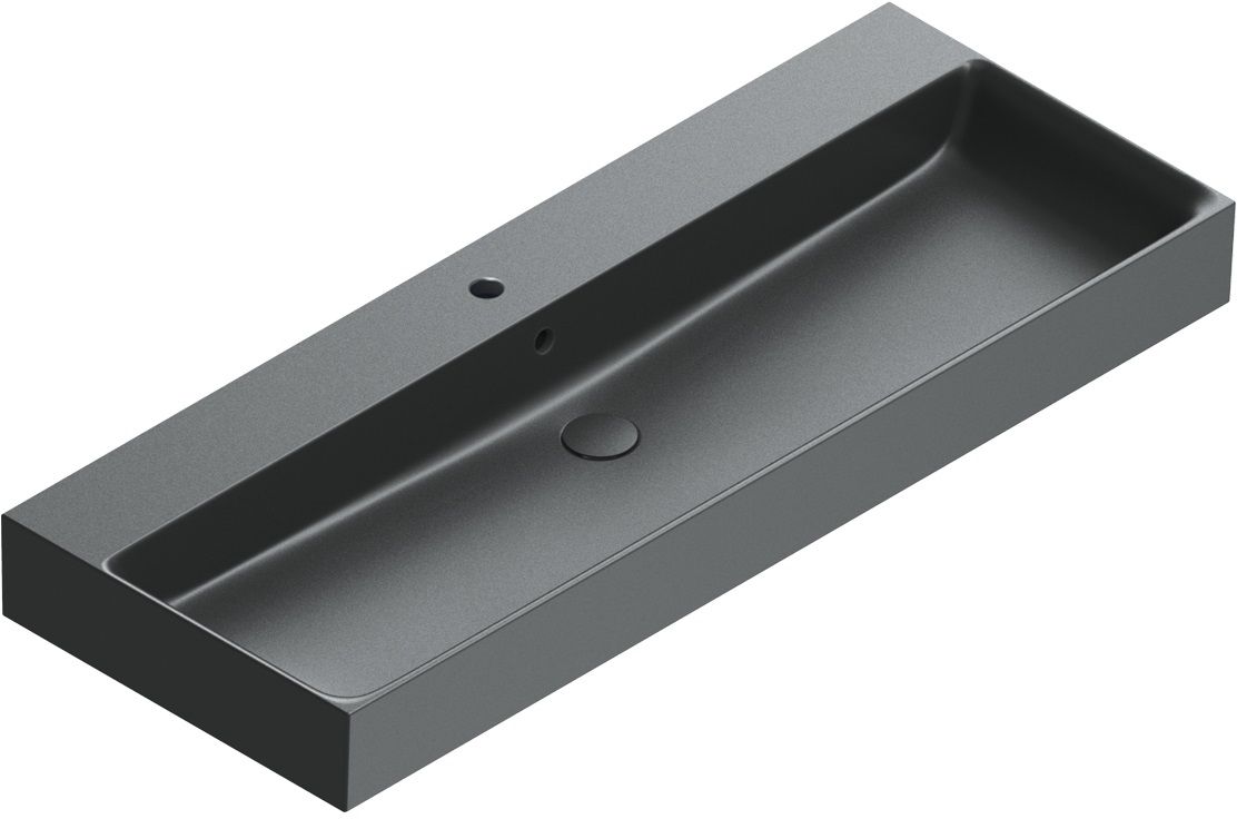 Catalano Premium umywalka 120x47 cm prostokątna nablatowa czarna 0221200022