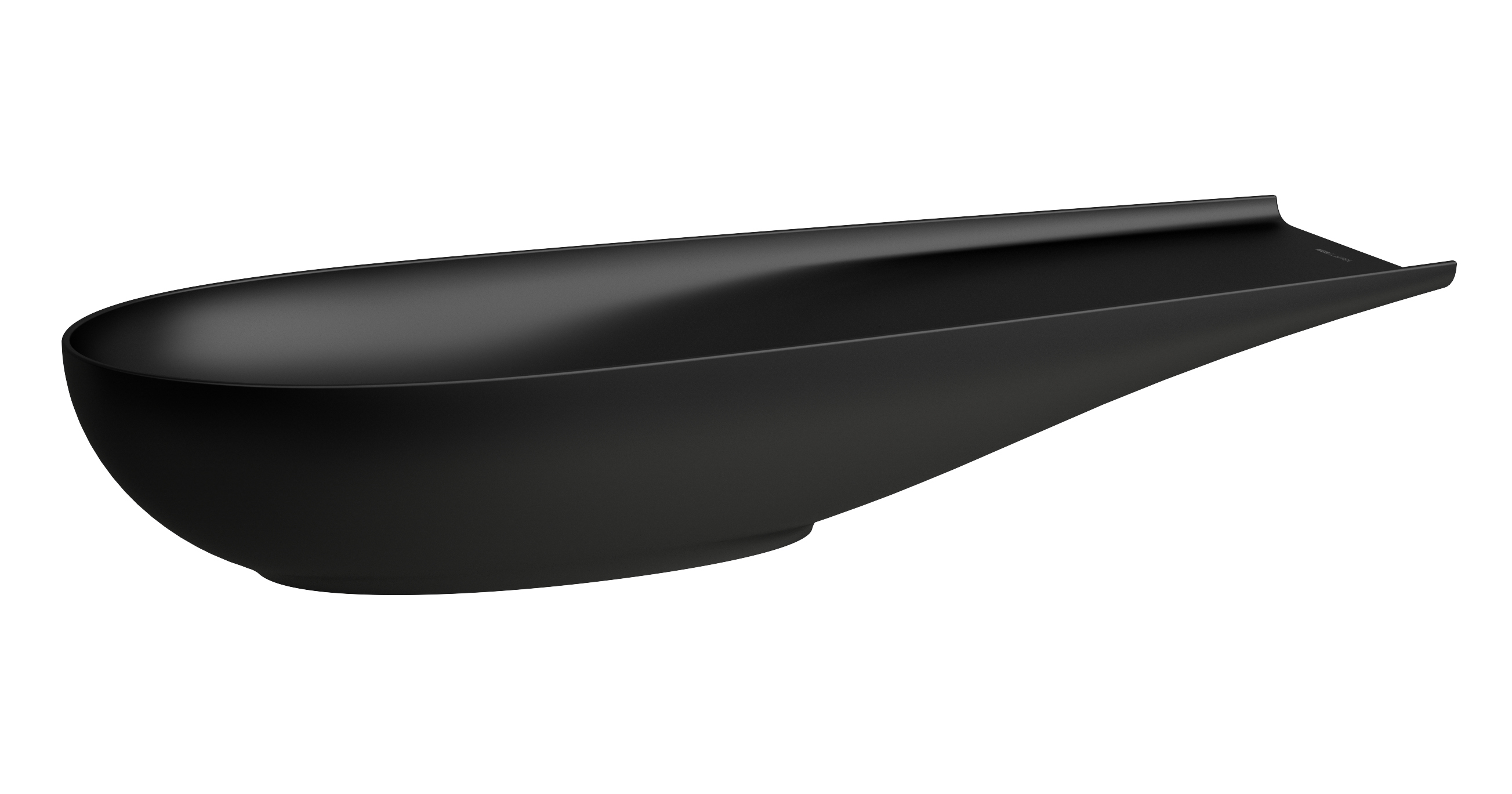 Laufen Il Bagno Alessi umywalka 100x38 cm owalna nablatowa czarna H8189747161121