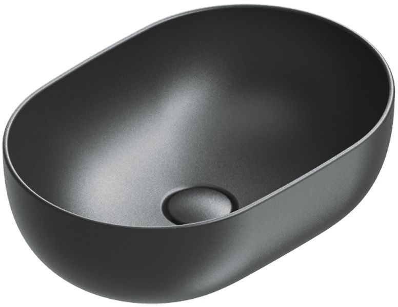 Catalano Sfera umywalka 50x35 cm owalna nablatowa czarna 0522500022