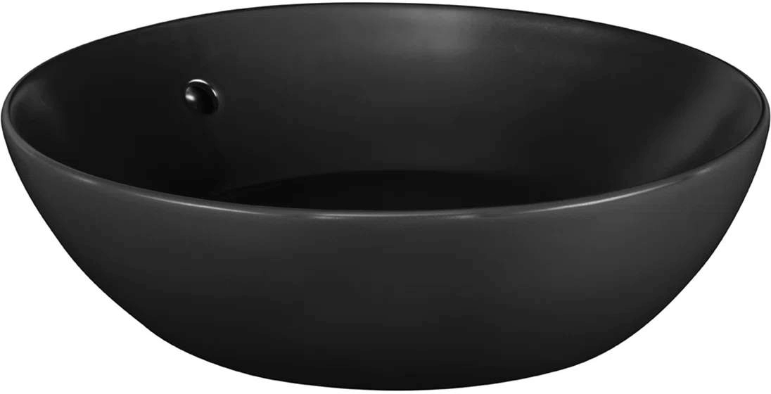 Sanindusa Sanlife umywalka 42 cm okrągła nablatowa czarna matowa 136779264