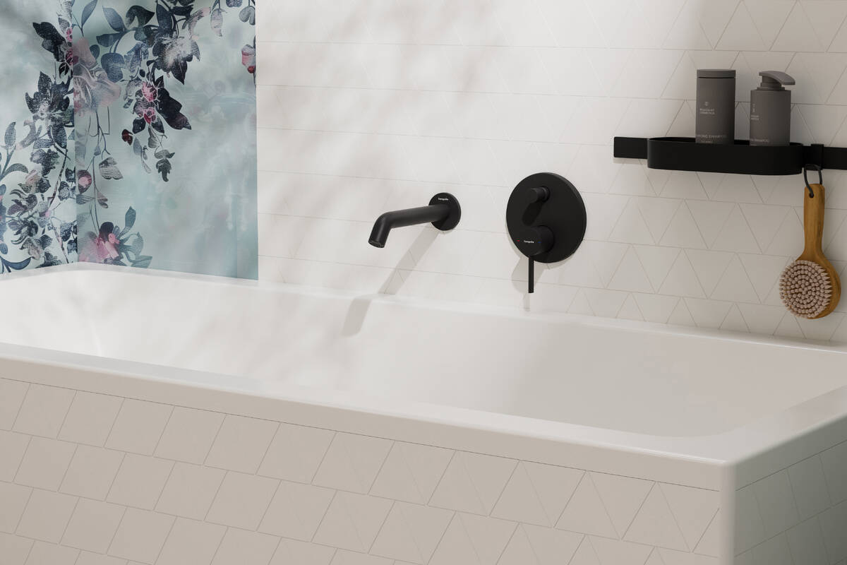 Hansgrohe Zesis S bateria wannowo-prysznicowa podtynkowa czarna 74416670