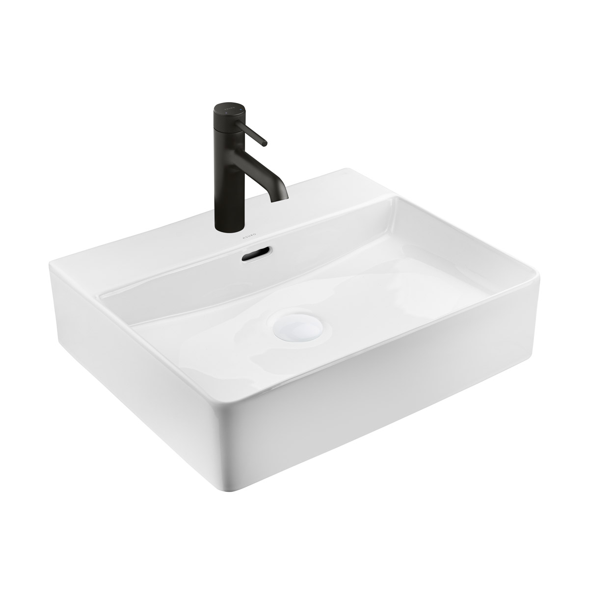 Ksuro 100 umywalka 50,5x43 cm nablatowa prostokątna z powłoką Intelligent Coat biała 21801000 - Wysyłka w 24h