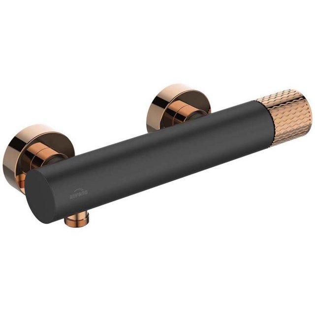 INVENA Bateria prysznicowa ścienna MOONLIGHT czarna/rose gold BN-77-0