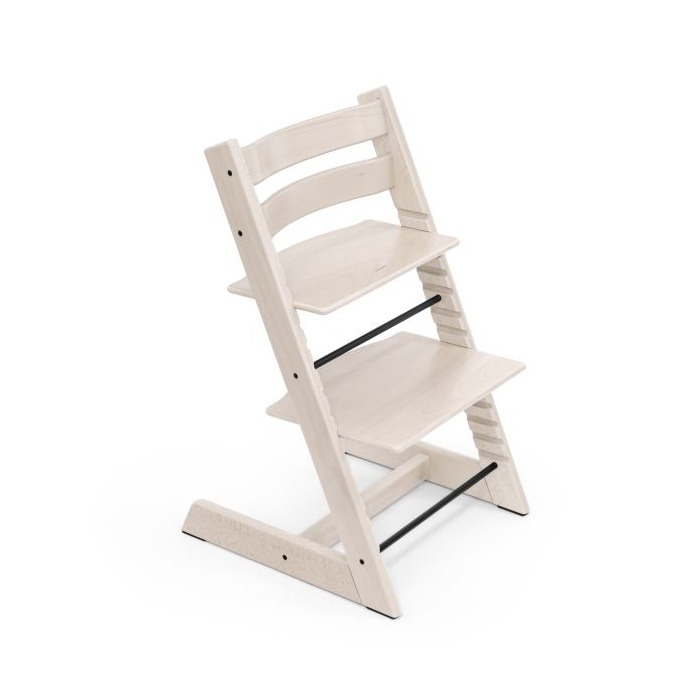 Stokke Tripp Trapp + Newborn Set - rosnące krzesełko do karmienia z zestawem dla noworodka-Whitewash-Vanilla White