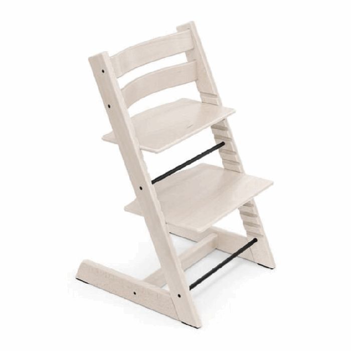 Stokke Tripp Trapp + Newborn Set - rosnące krzesełko do karmienia z zestawem dla noworodka-Whitewash-Anthracite