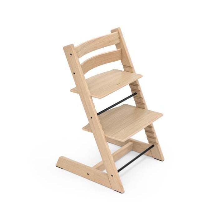Stokke Tripp Trapp + Newborn Set - rosnące krzesełko do karmienia z zestawem dla noworodka-Oak Natural (drewno dębowe)-Vanilla White