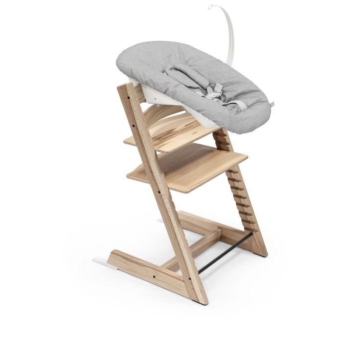 Stokke Tripp Trapp + Newborn Set - rosnące krzesełko do karmienia z zestawem dla noworodka-Wild Wood-Grey