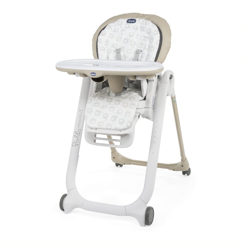 Chicco Polly Progres5 4 Kółka - krzesełko do karmienia-Beige