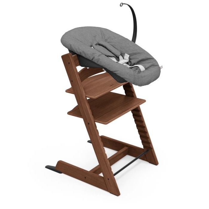 Stokke Tripp Trapp + Newborn Set - rosnące krzesełko do karmienia z zestawem dla noworodka-Oak Warm Brown-Anthracite