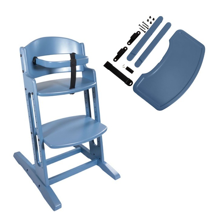 Baby Dan Danchair + DanTray - zestaw krzesełko do karmienia z tacką-Cornflower Blue
