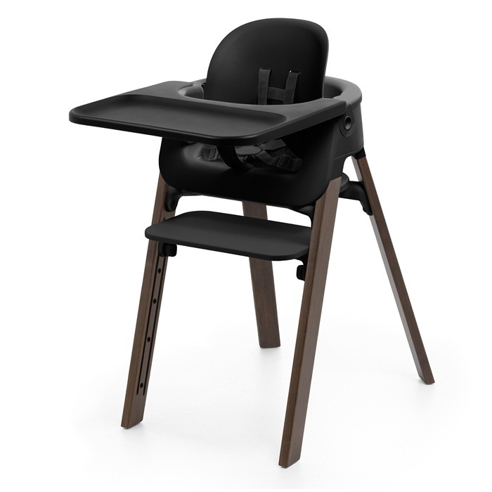 Stokke Steps - krzesełko do karmienia-Black/Warm Brown