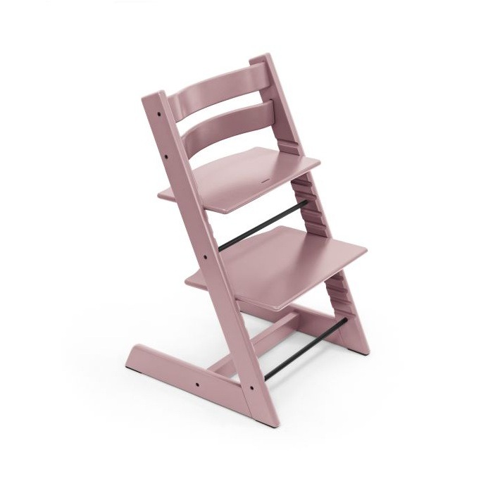 Stokke Tripp Trapp + Newborn Set - rosnące krzesełko do karmienia z zestawem dla noworodka-Heather Mauve-Vanilla White