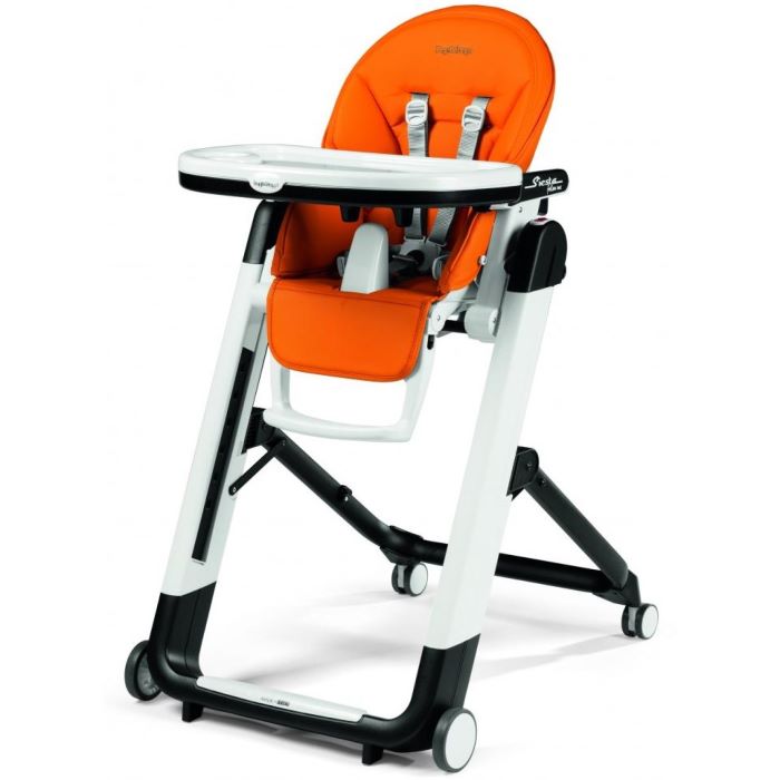 Peg Perego Siesta Follow Me - krzesełko do karmienia z funkcją leżaczka-Arancia