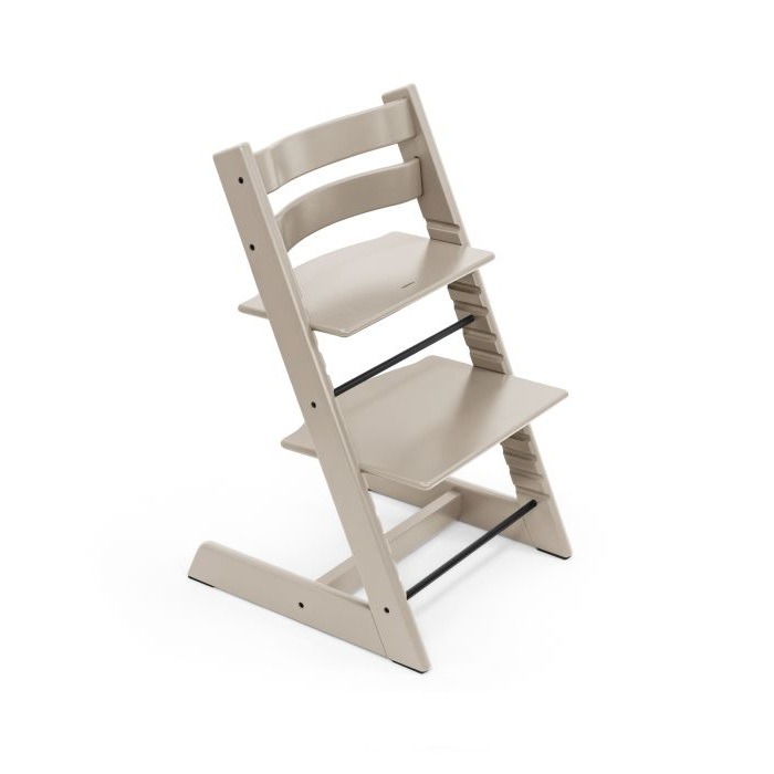 Stokke Tripp Trapp + Newborn Set - rosnące krzesełko do karmienia z zestawem dla noworodka-Cashmere Grey-Anthracite