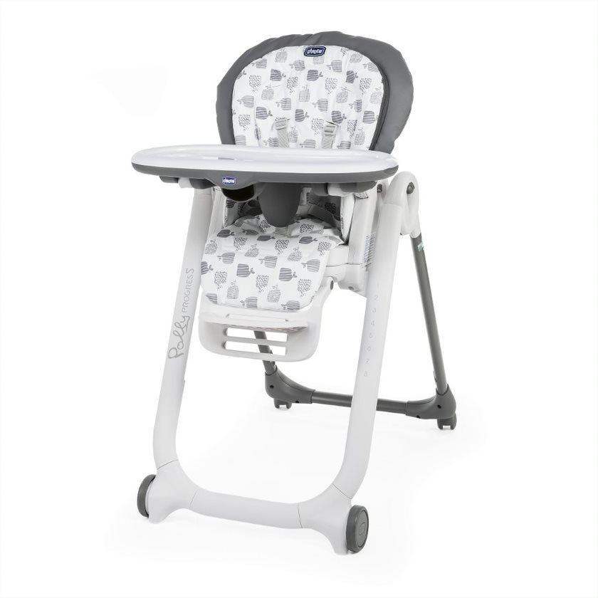 Chicco Polly Progres5 4 Kółka - krzesełko do karmienia-Grey