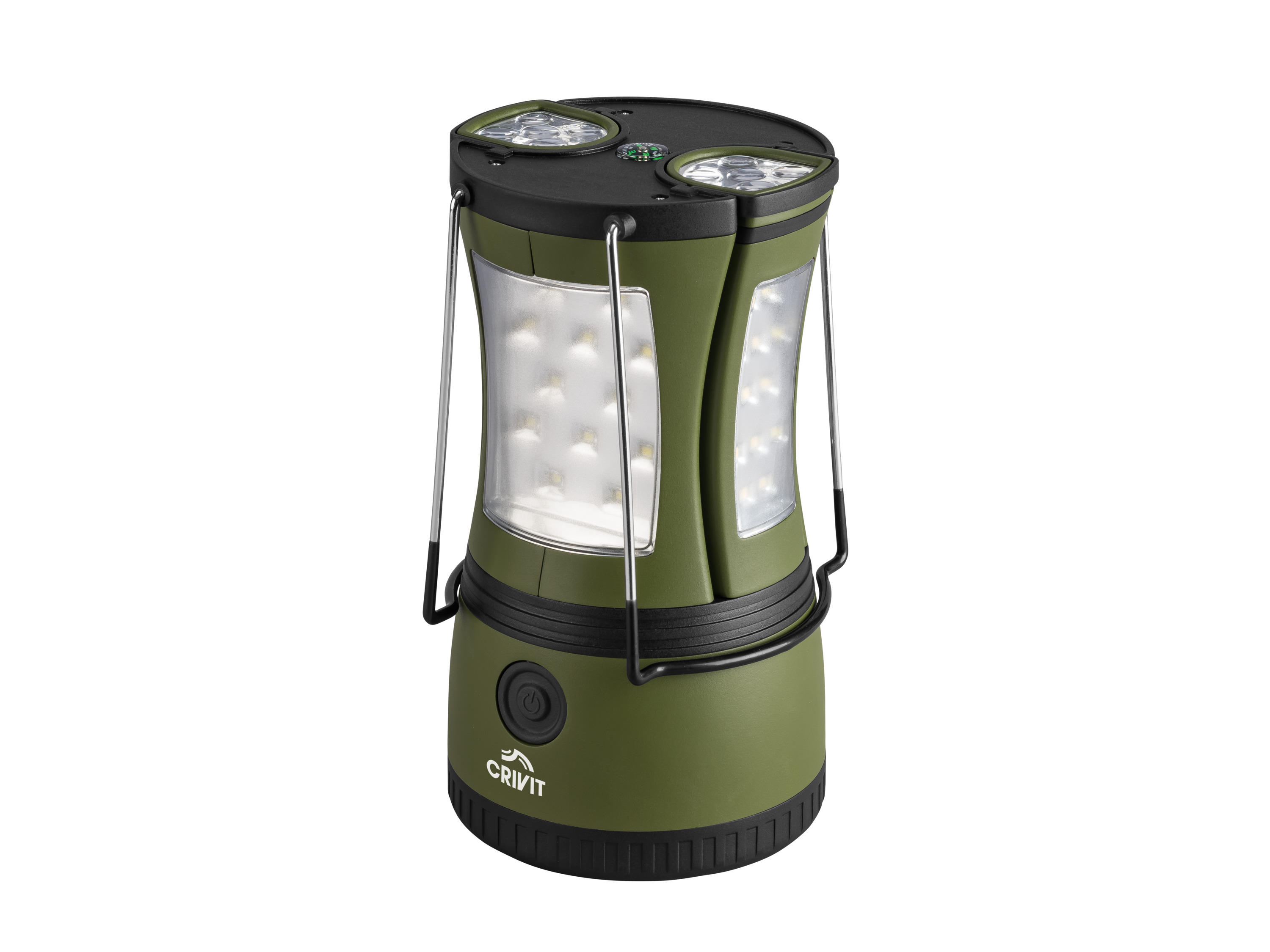Crivit Lampa kempingowa 2 w 1 Zielony