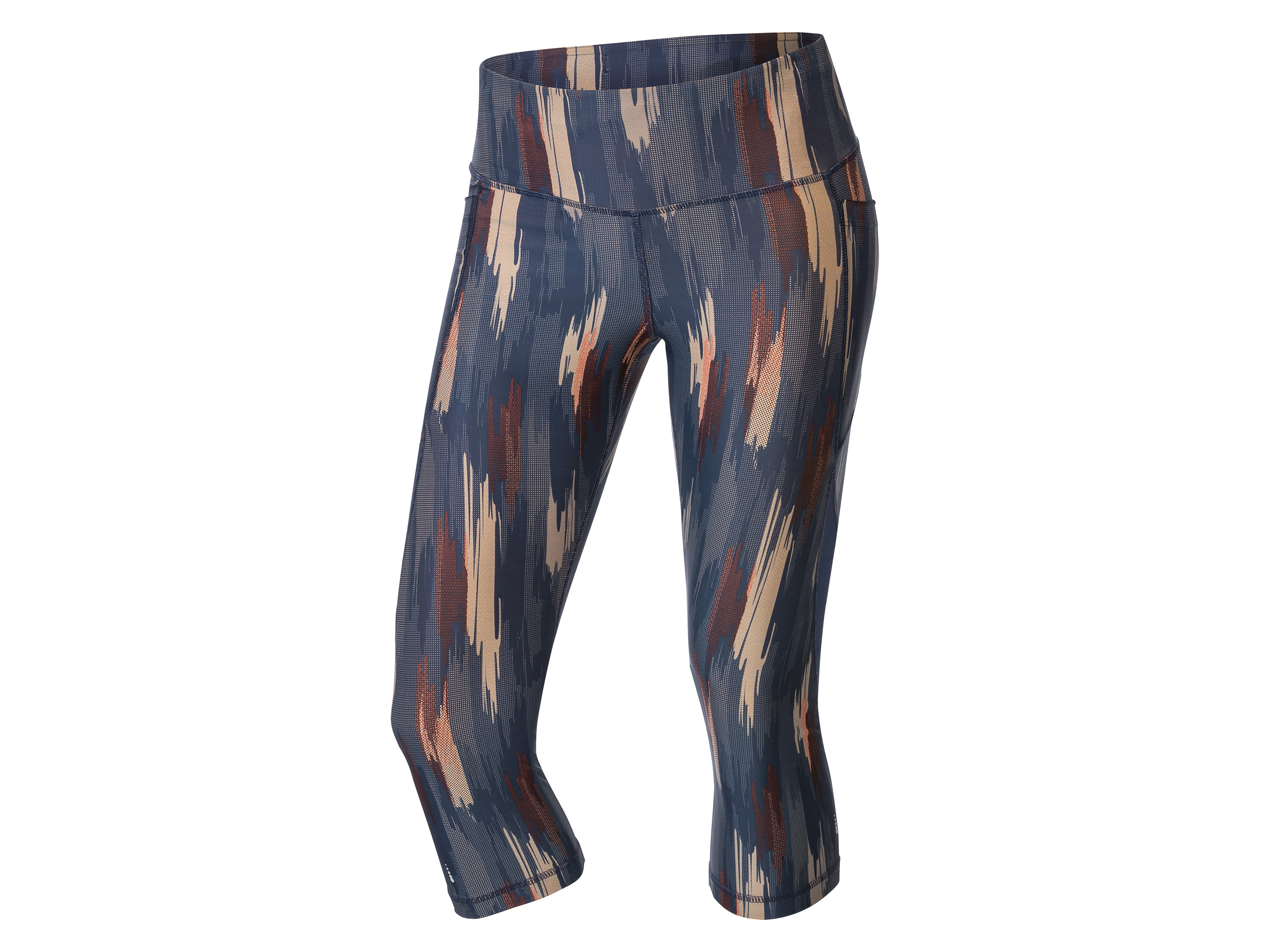 Crivit Legginsy damskie 3/4 do biegania XS 32/34, Wzorzysty