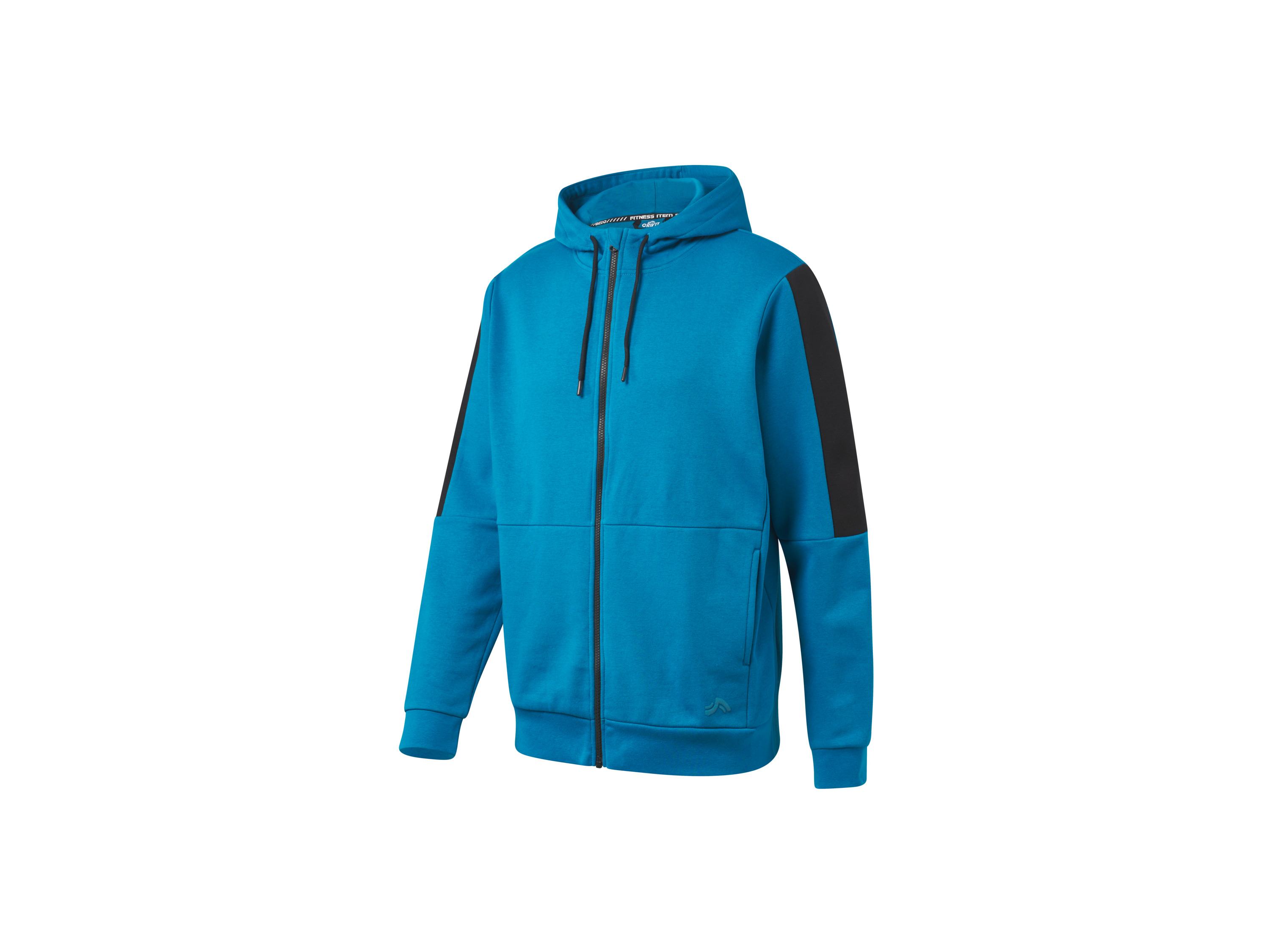 Crivit Męska bluza fitness z bawełną L52/54, Niebieski