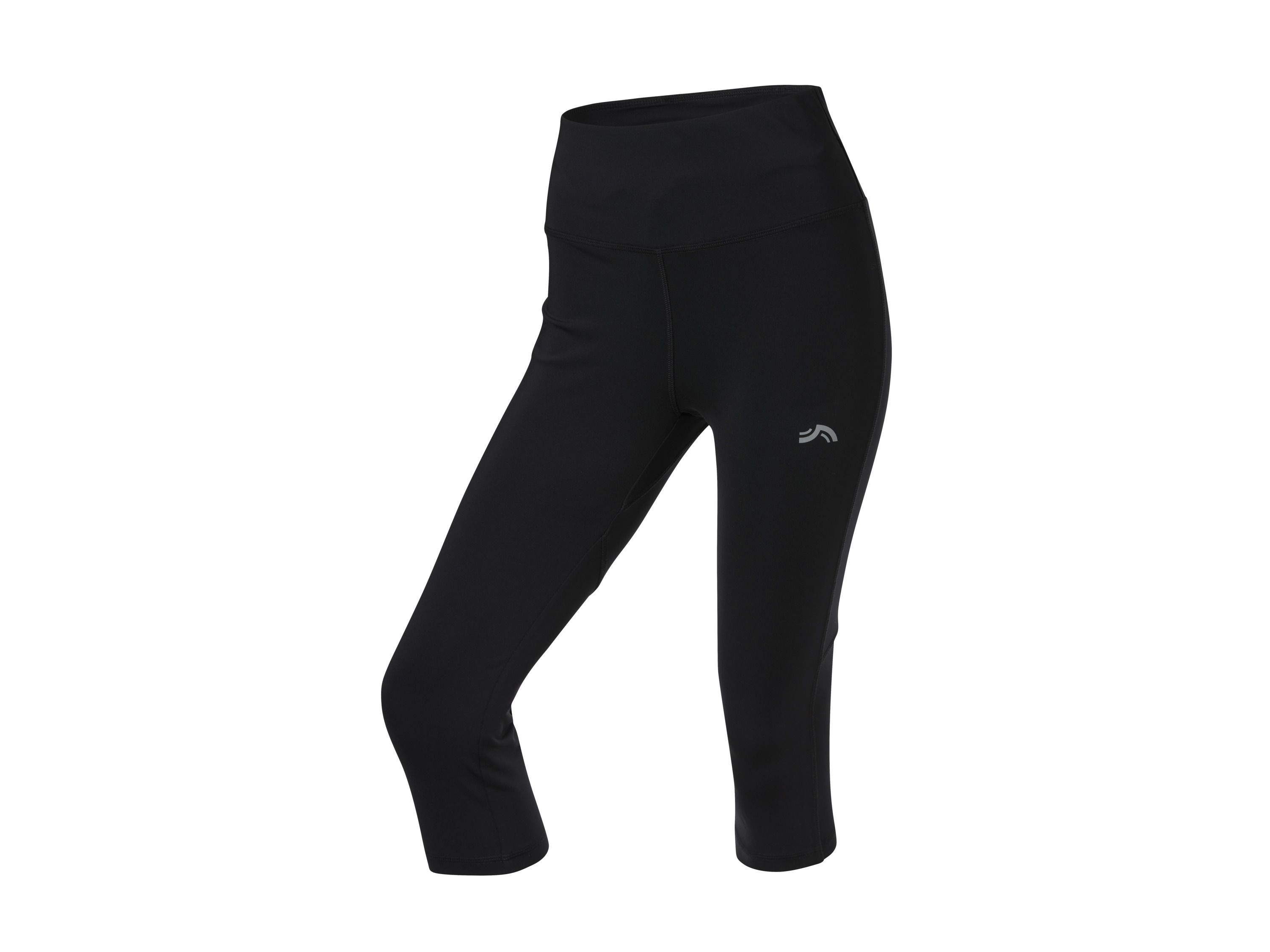 Crivit Legginsy capri damskie do biegania Czarny, XS 32/34