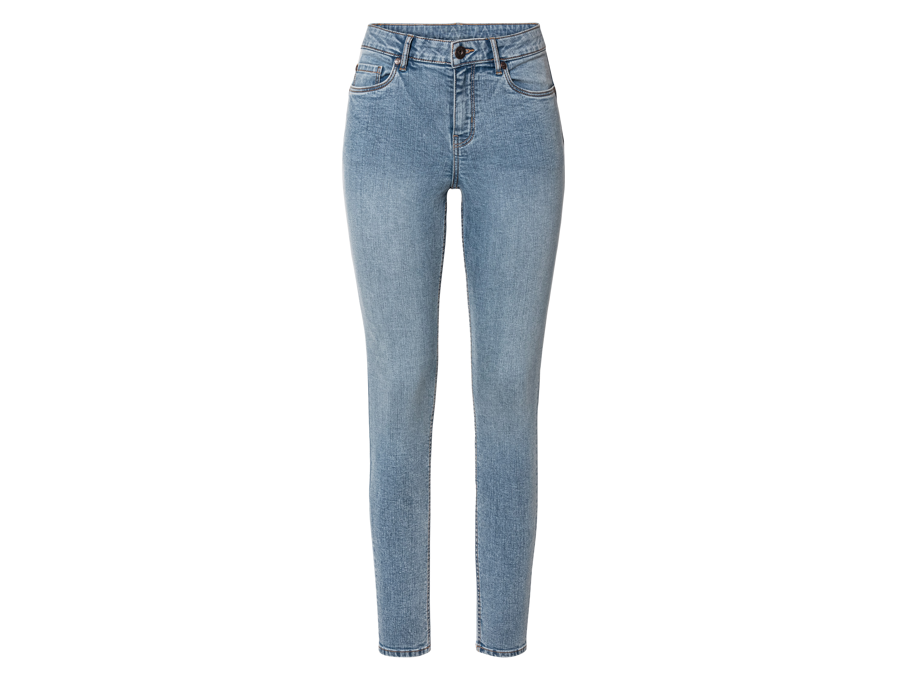 esmara Jeansy damskie push-up z bawełną, Super Skinny Fit Jasnoniebieski, 36