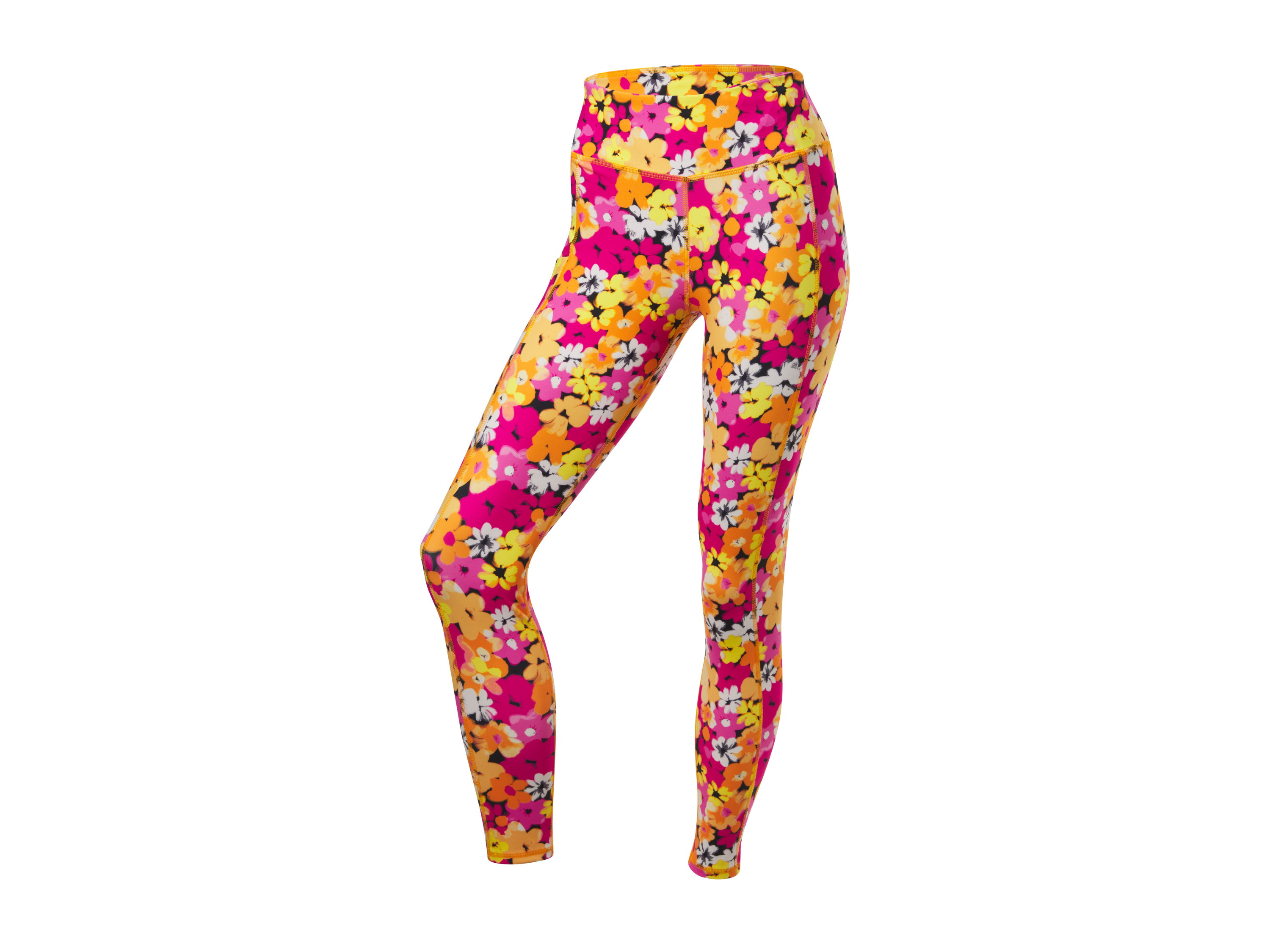 Crivit Legginsy funkcyjne damskie z kieszenią na telefon Wzorzysty, M40/42