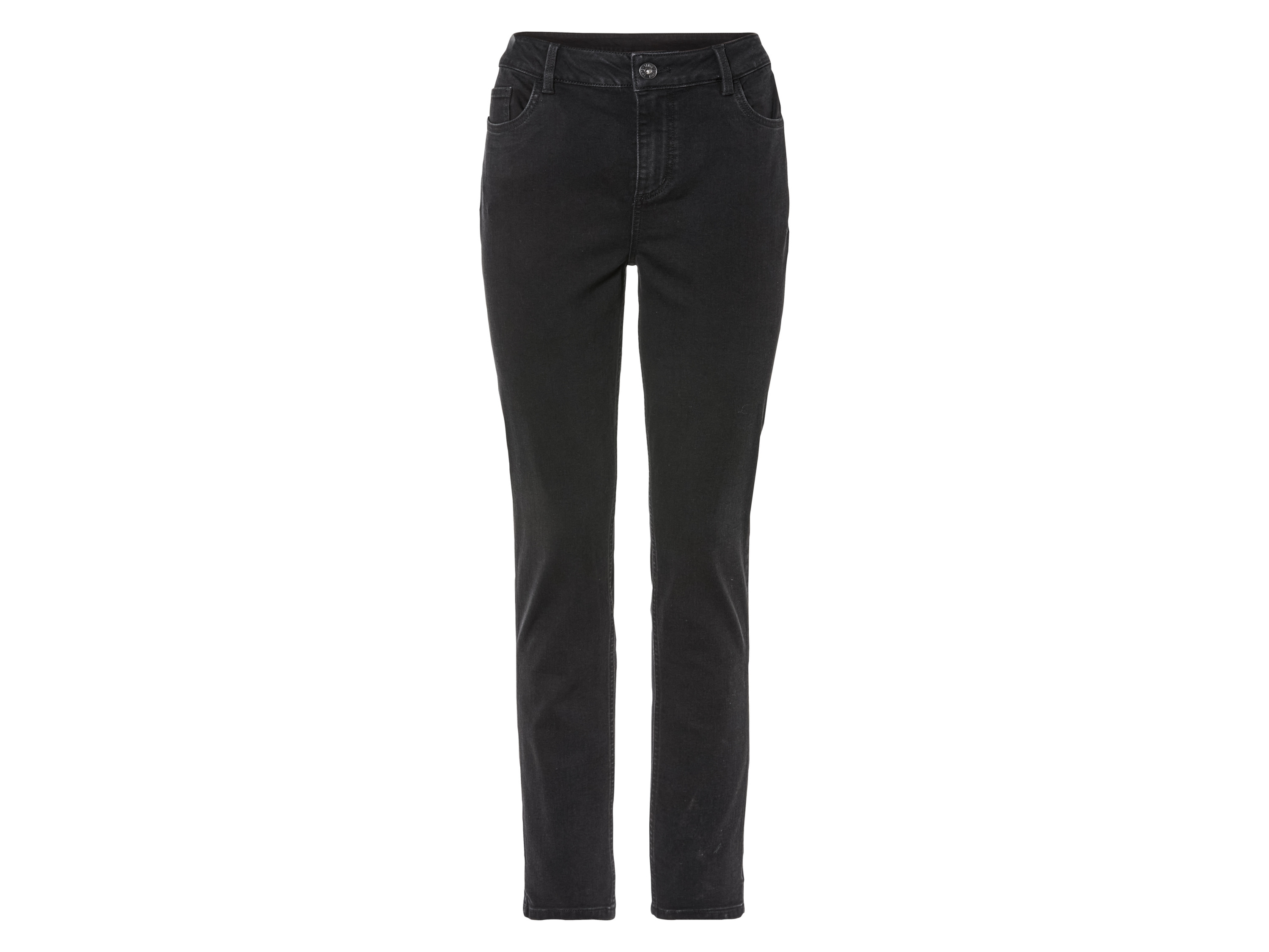 esmara Spodnie damskie, slim fit 38, regularna długość, Czarny